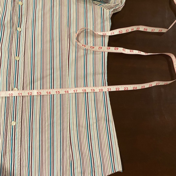 HUGO striped dress shirt with collar removed. L - Picture 5 of 7